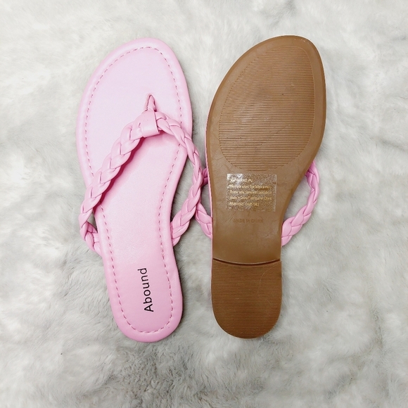 New Bundle of 3 Abound/J. Campbell Blue/Pink/Cream Metallic Braided Sandal S106 - Picture 6 of 12